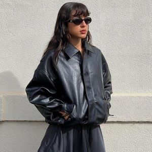 Lioness Kenny Faux Leather Bomber Jacket